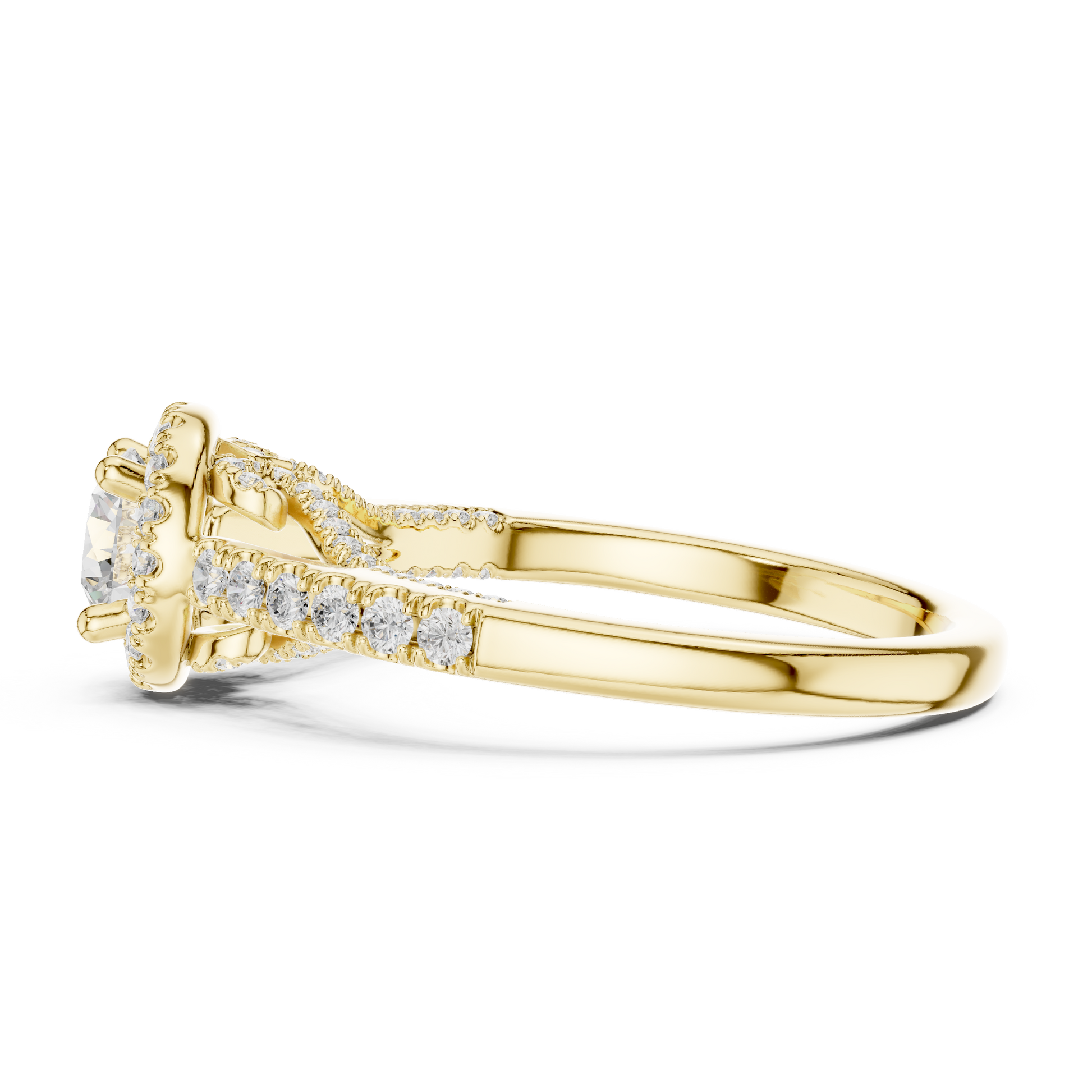 Round Halo Lab Grown Diamond Ring