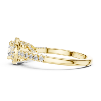 Round Halo Lab Grown Diamond Ring