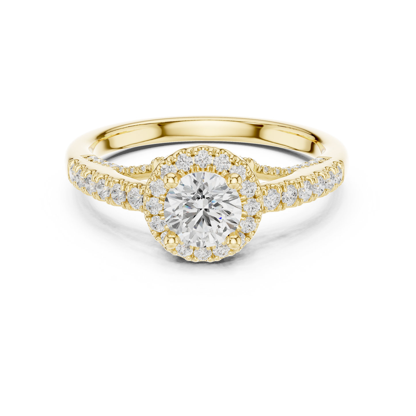 Round Halo Lab Grown Diamond Ring