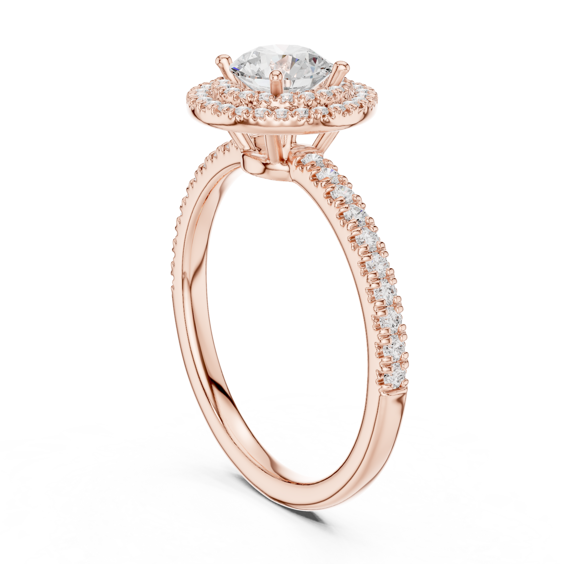 Round Halo Lab Grown Diamond Ring
