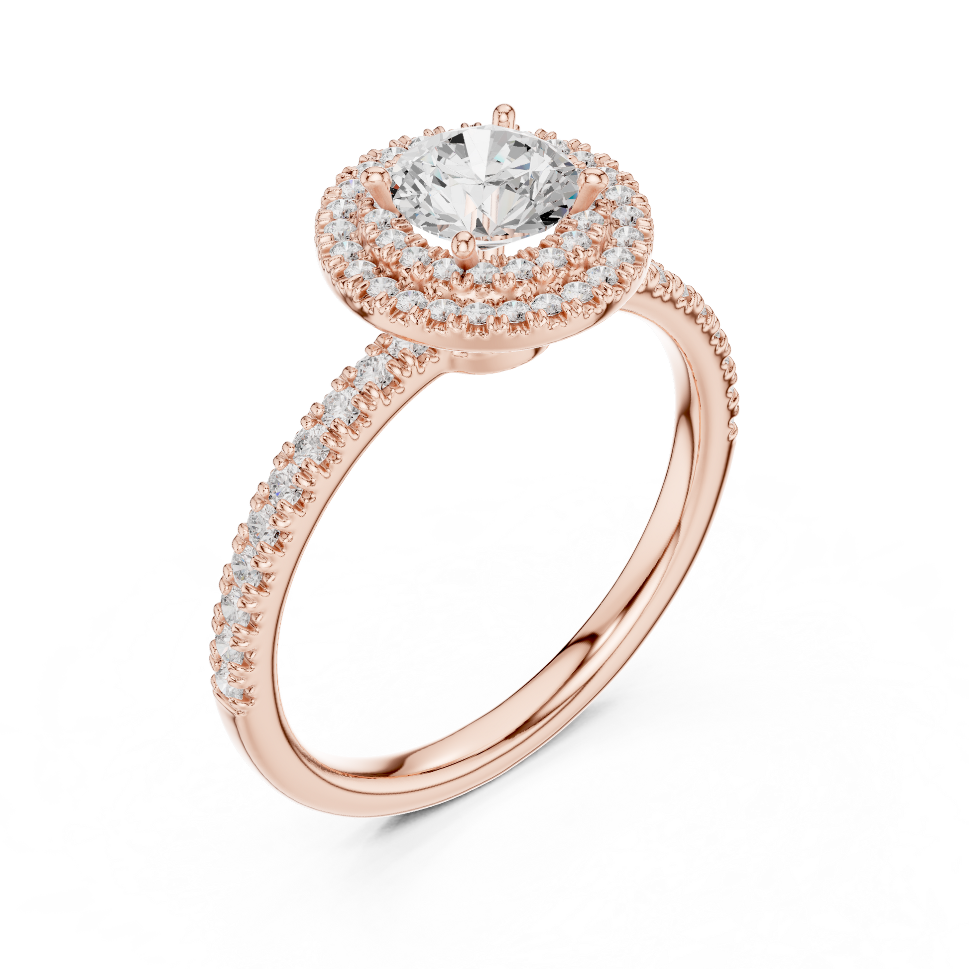 Round Halo Lab Grown Diamond Ring
