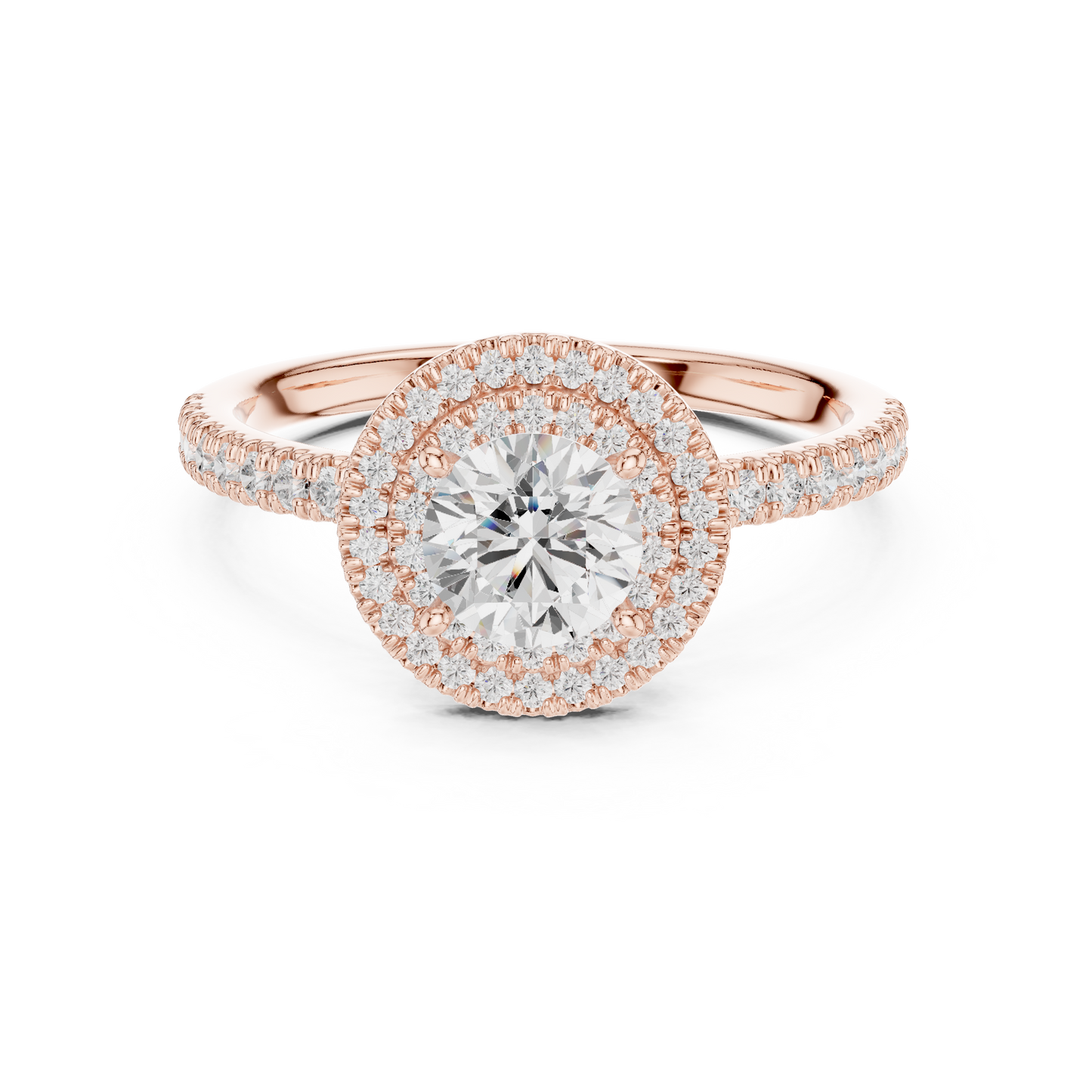 Round Halo Lab Grown Diamond Ring