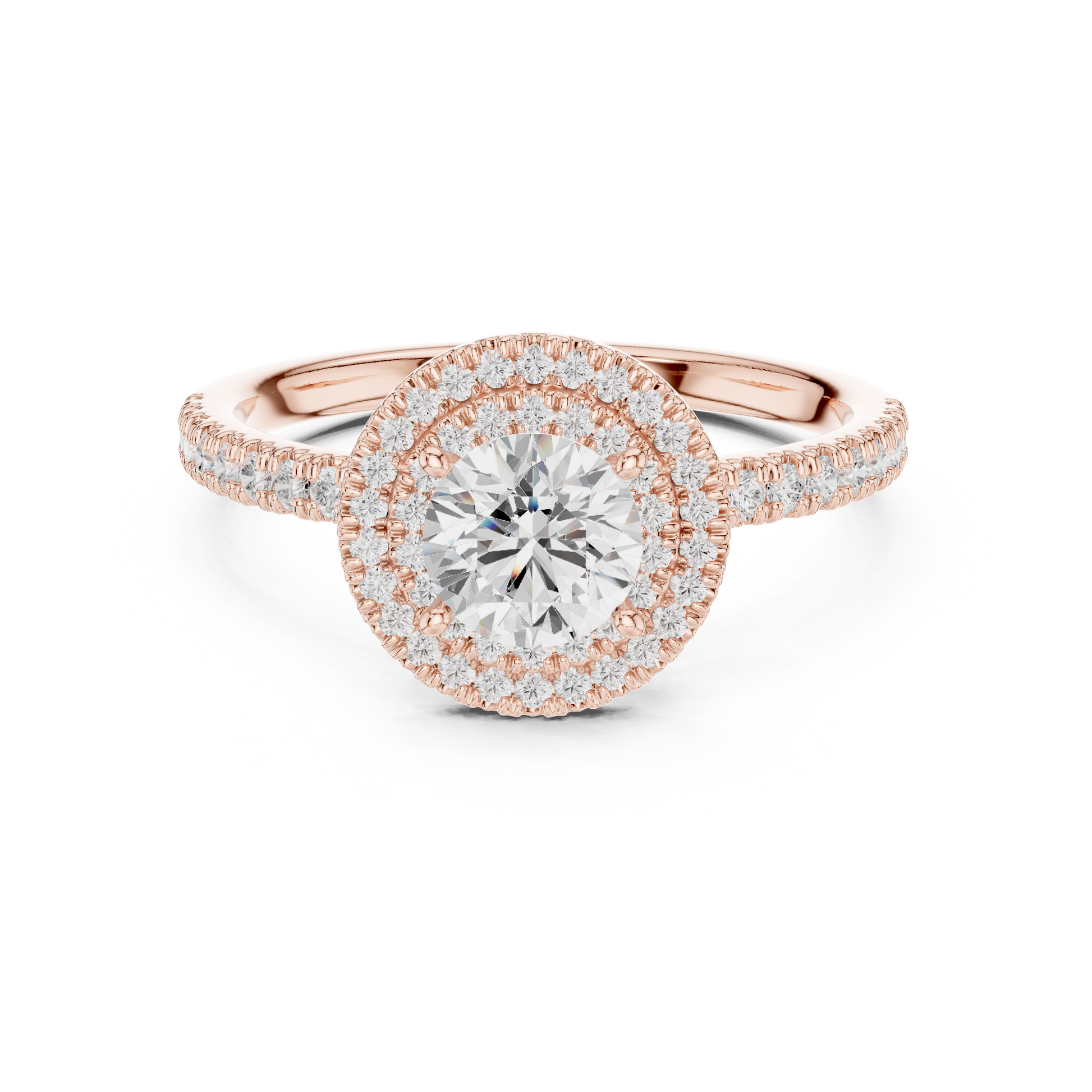 Round Halo Lab Grown Diamond Ring