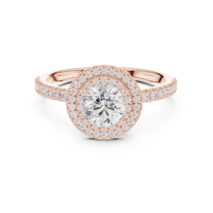 Round Halo Lab Grown Diamond Ring