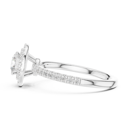 Round Halo Lab Grown Diamond Ring