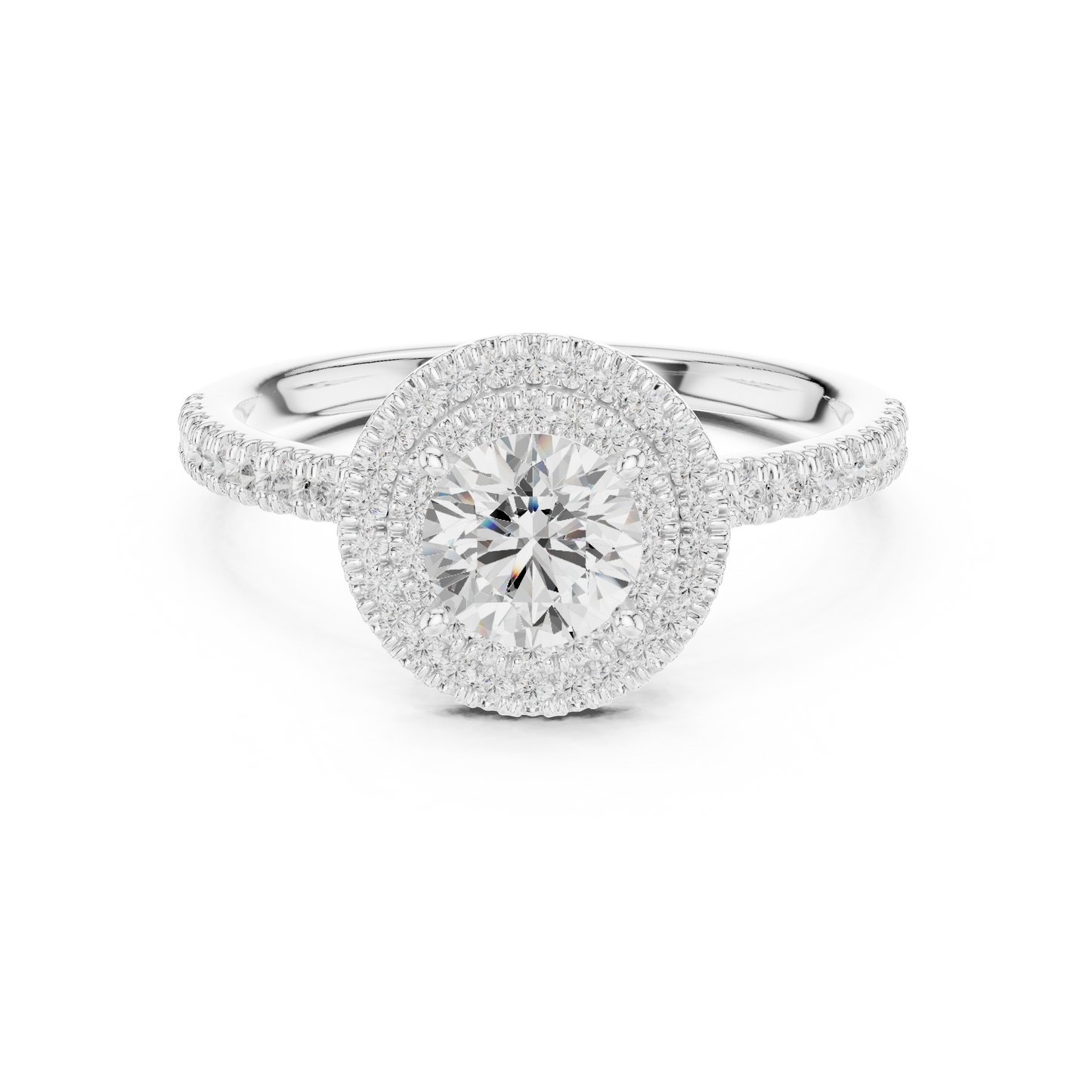 Round Halo Lab Grown Diamond Ring