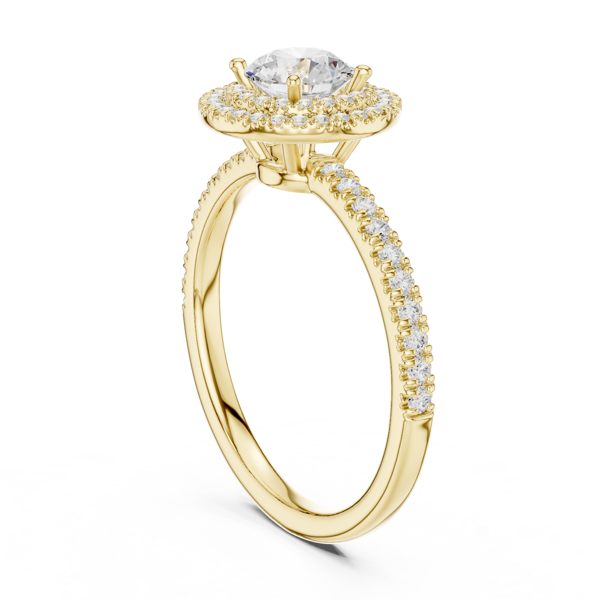 Round Halo Lab Grown Diamond Ring