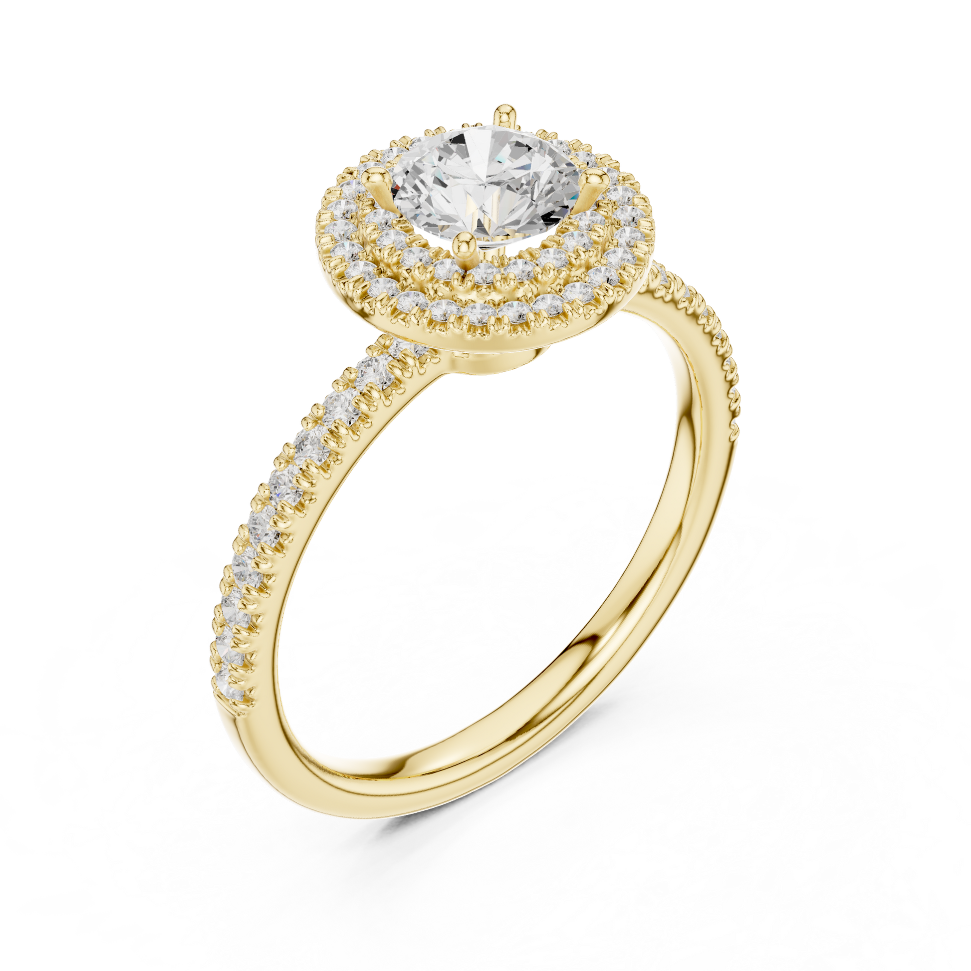Round Halo Lab Grown Diamond Ring