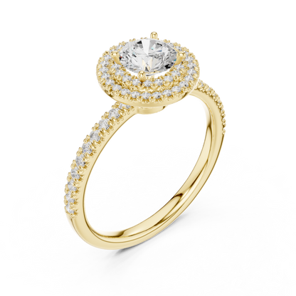 Round Halo Lab Grown Diamond Ring
