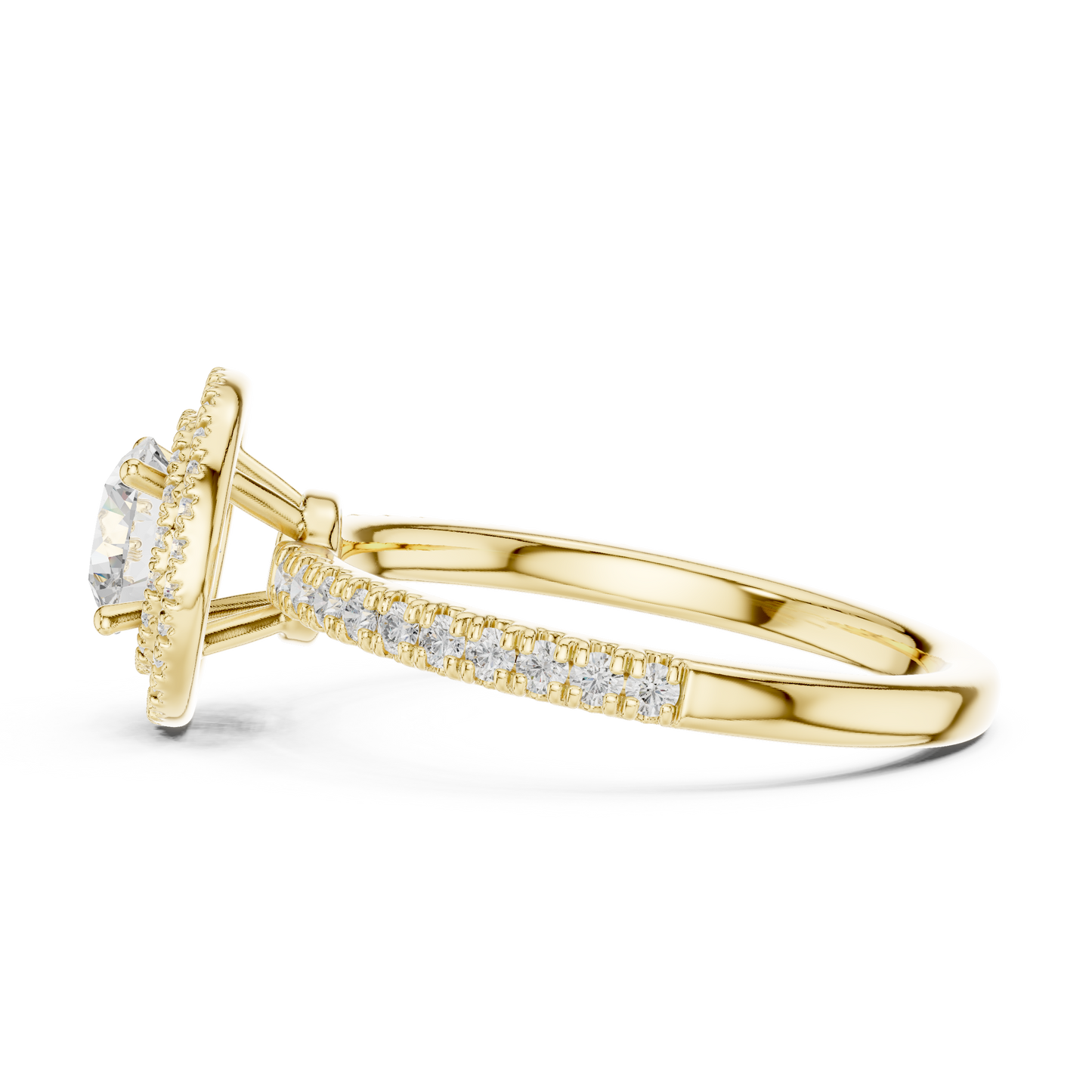 Round Halo Lab Grown Diamond Ring