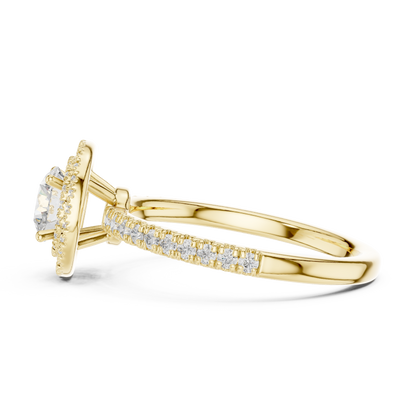 Round Halo Lab Grown Diamond Ring