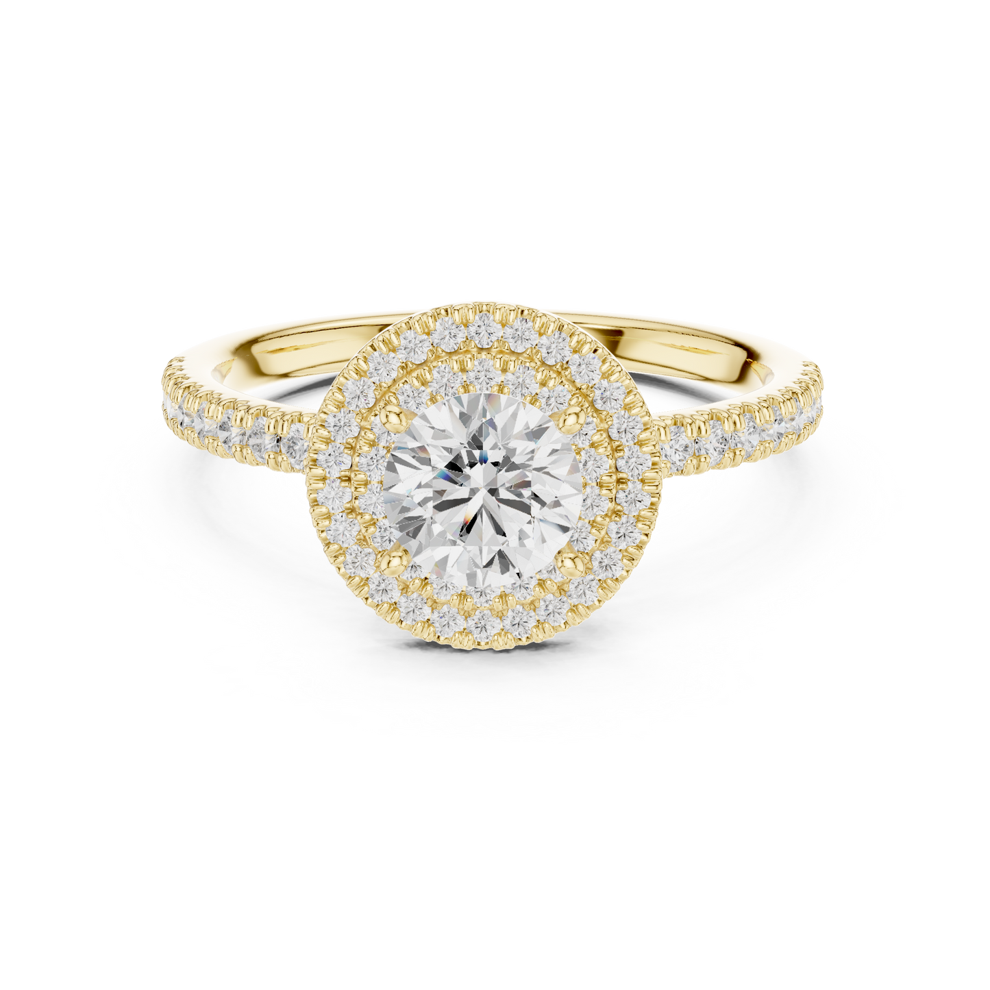 Round Halo Lab Grown Diamond Ring