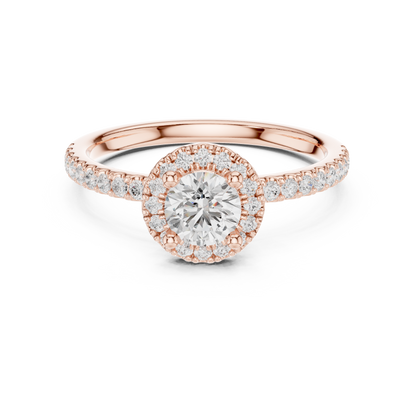 Round Halo Lab Grown Diamond Ring