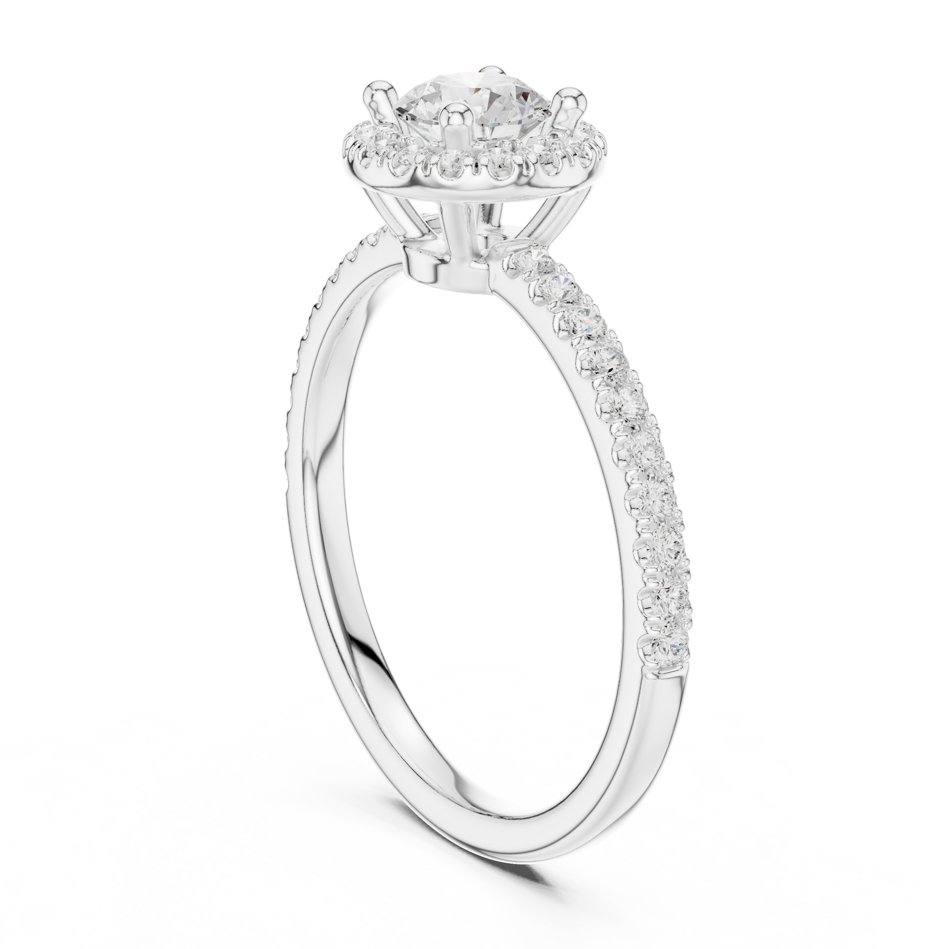 Round Halo Lab Grown Diamond Ring