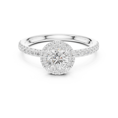 Round Halo Lab Grown Diamond Ring