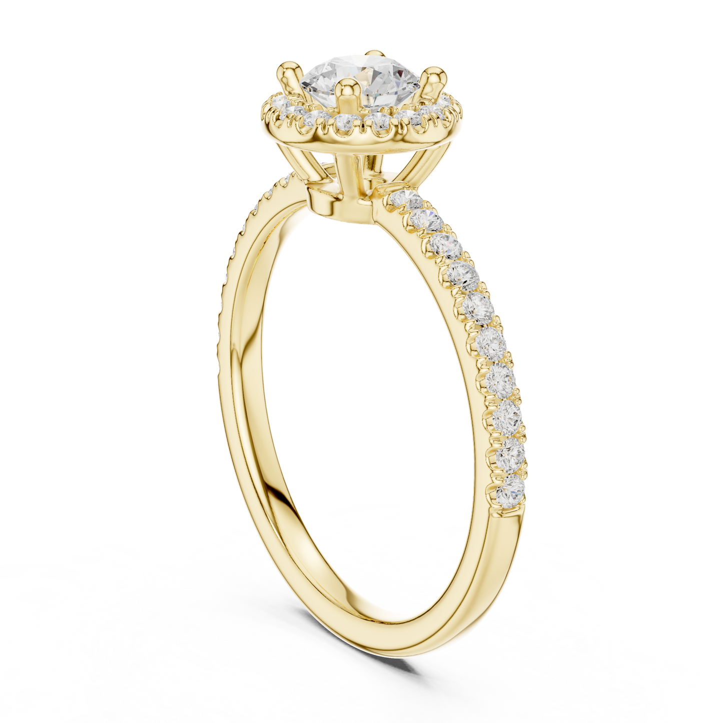 Round Halo Lab Grown Diamond Ring