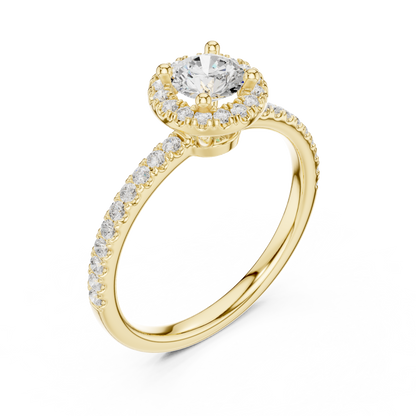 Round Halo Lab Grown Diamond Ring