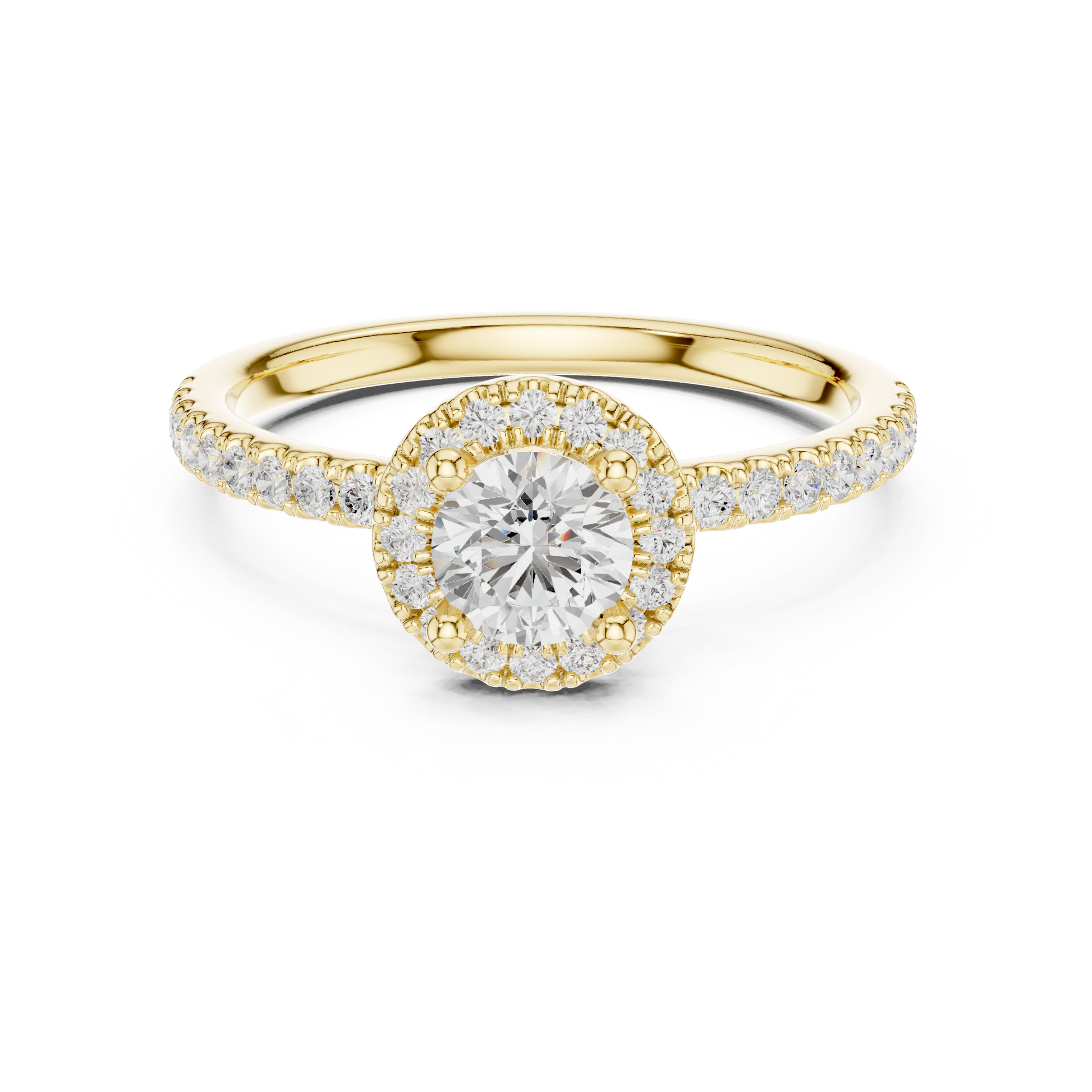 Round Halo Lab Grown Diamond Ring