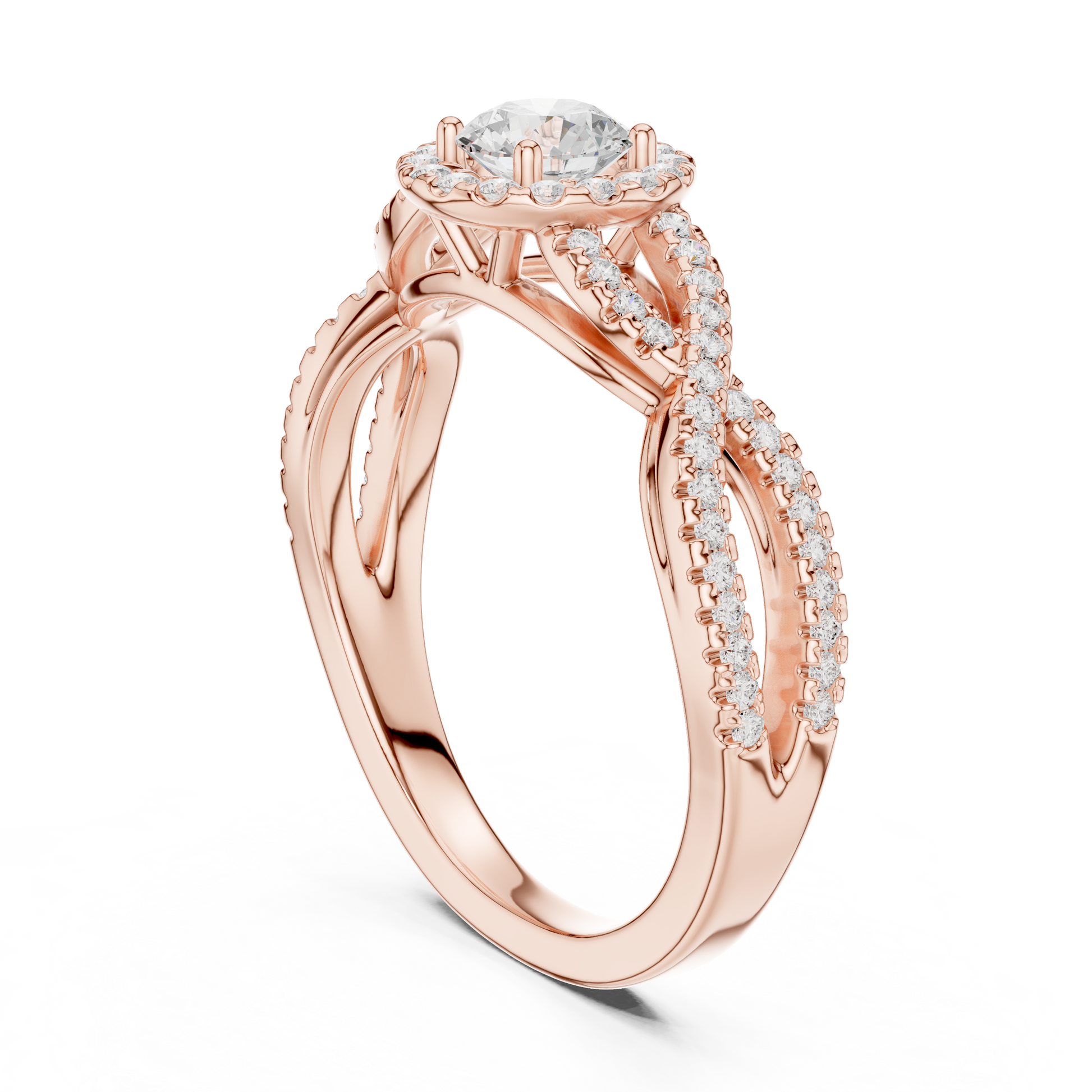 Round Halo Lab Grown Diamond Ring