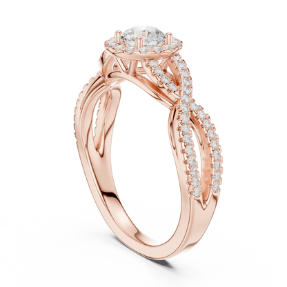 Round Halo Lab Grown Diamond Ring
