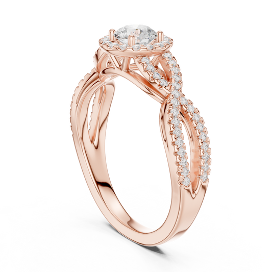 Round Halo Lab Grown Diamond Ring