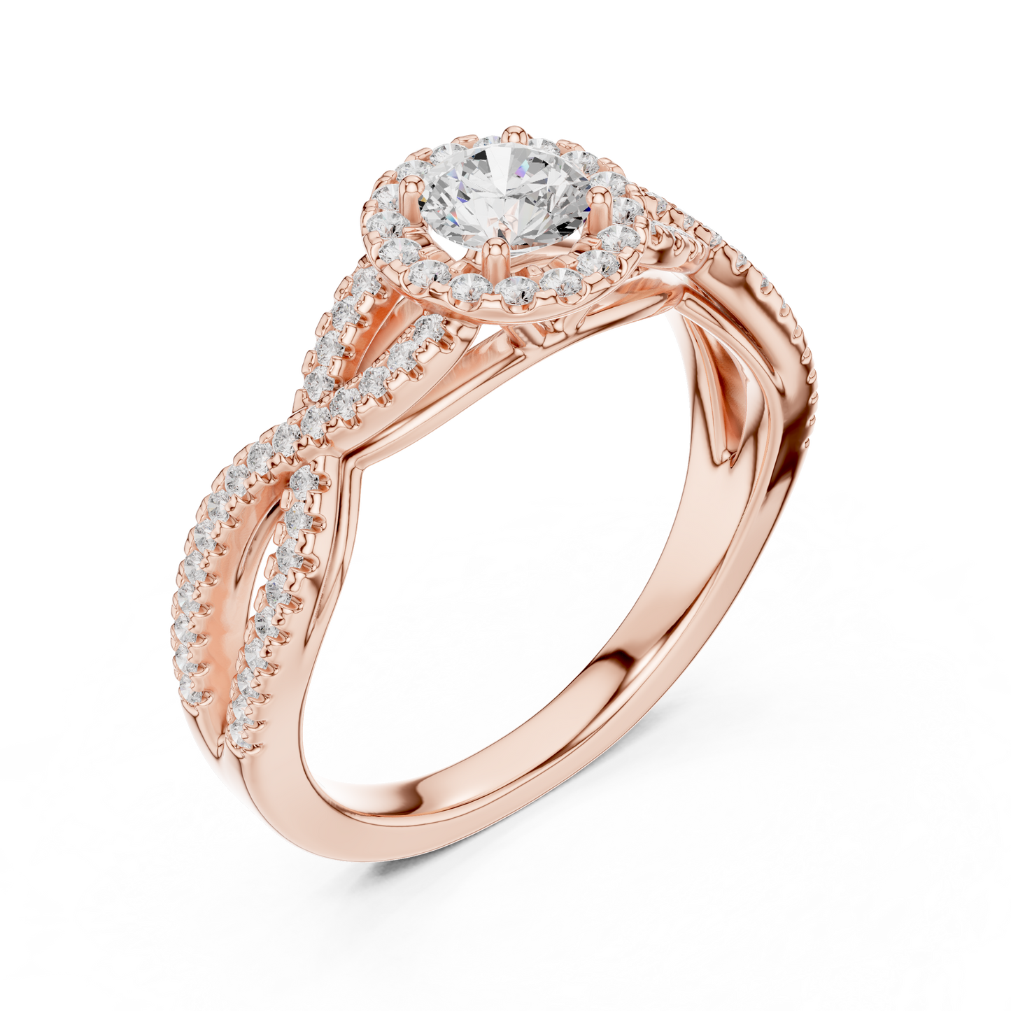 Round Halo Lab Grown Diamond Ring