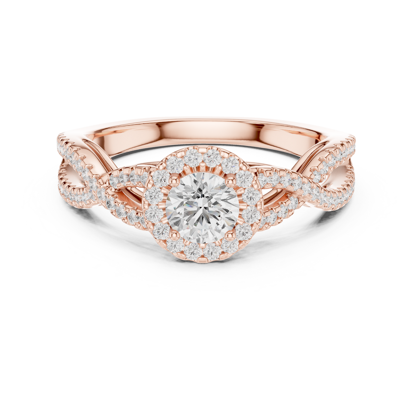 Round Halo Lab Grown Diamond Ring