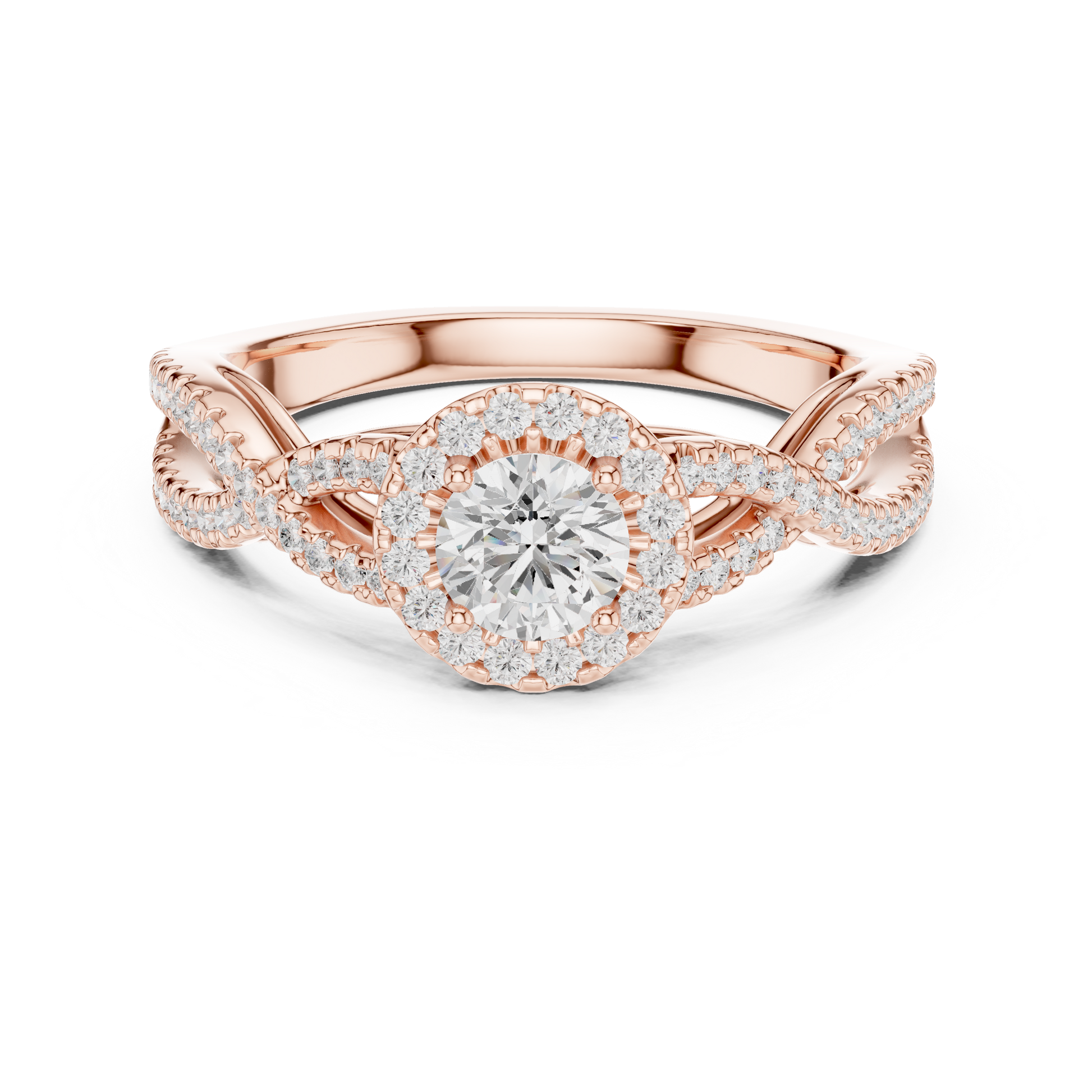 Round Halo Lab Grown Diamond Ring