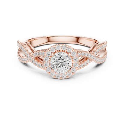 Round Halo Lab Grown Diamond Ring