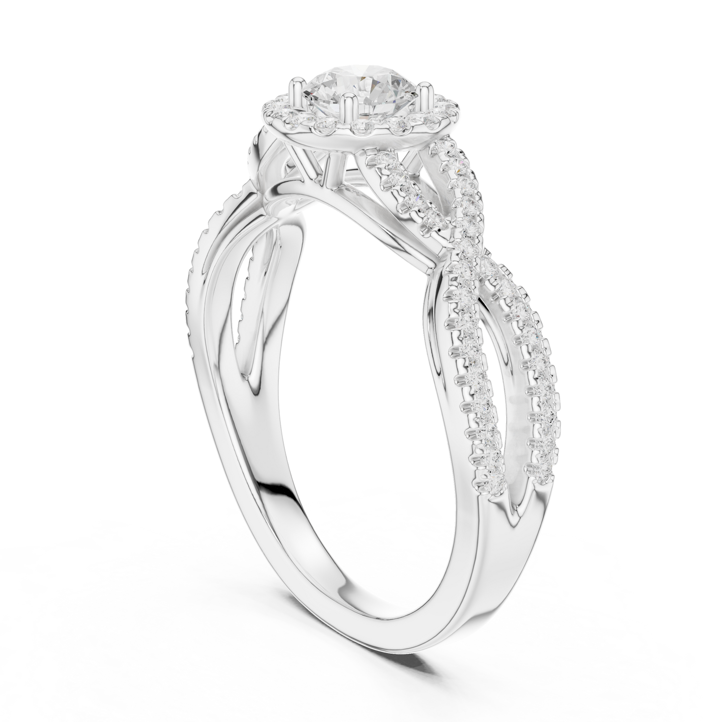 Round Halo Lab Grown Diamond Ring