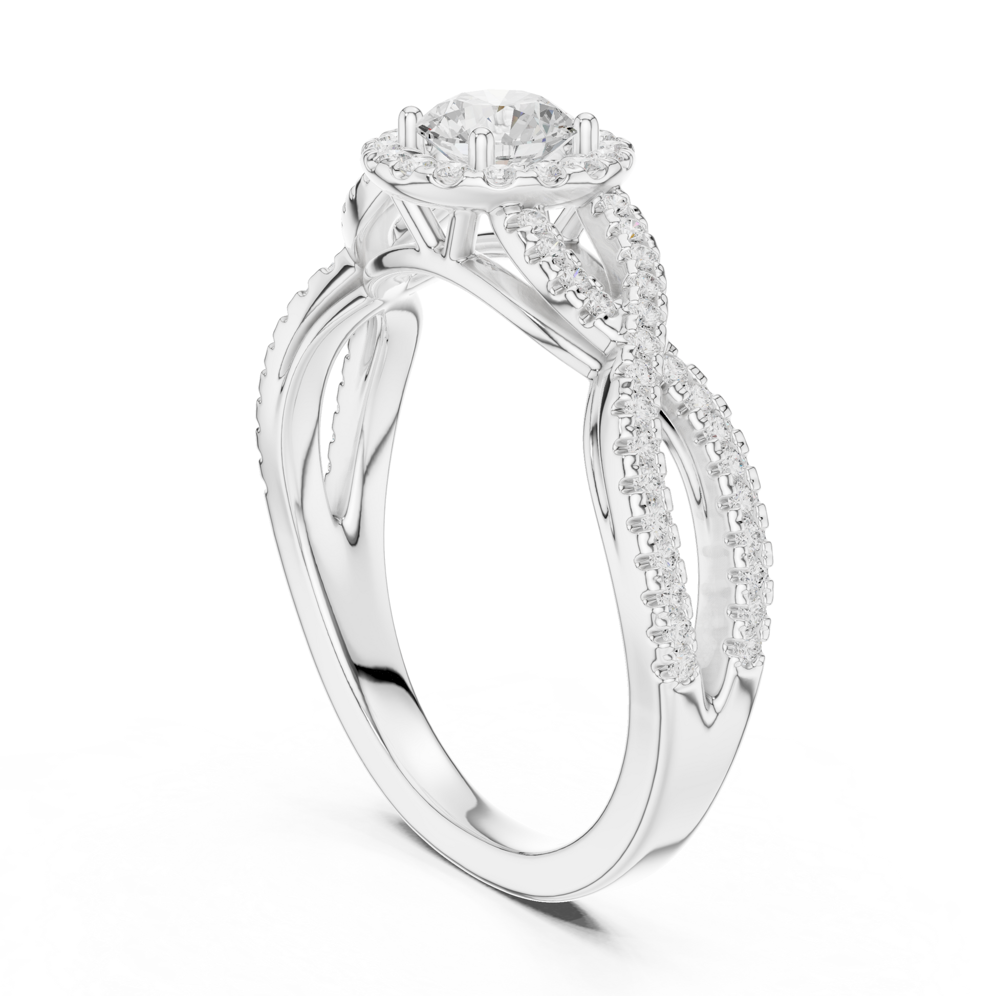 Round Halo Lab Grown Diamond Ring