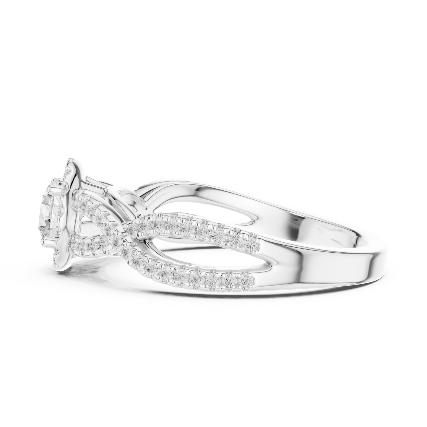 Round Halo Lab Grown Diamond Ring