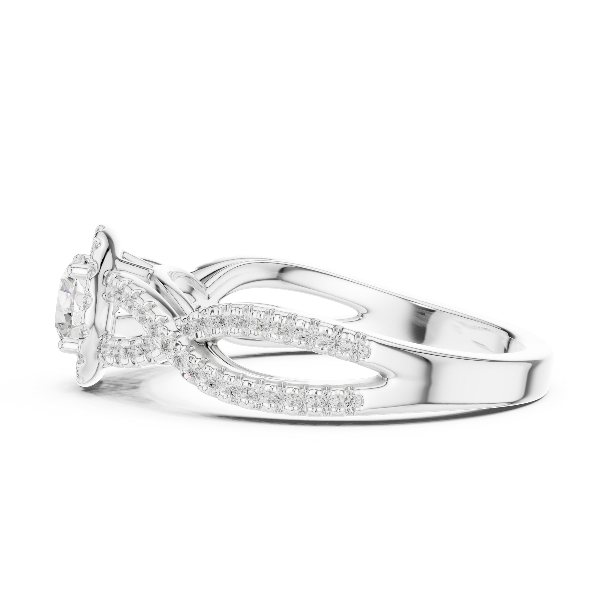 Round Halo Lab Grown Diamond Ring
