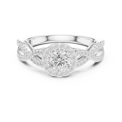 Round Halo Lab Grown Diamond Ring