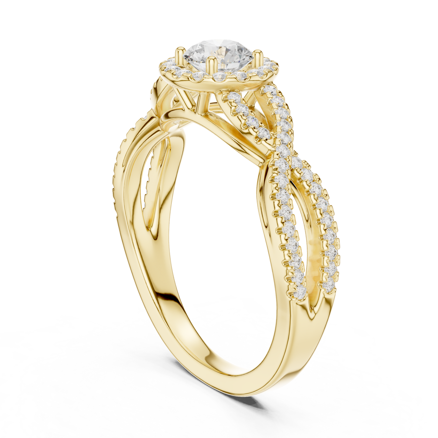 Round Halo Lab Grown Diamond Ring