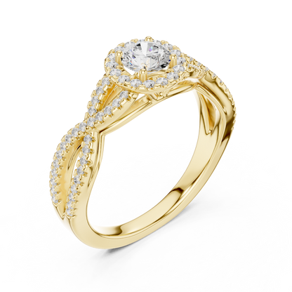 Round Halo Lab Grown Diamond Ring