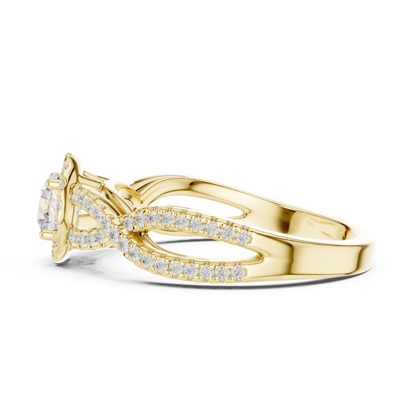 Round Halo Lab Grown Diamond Ring