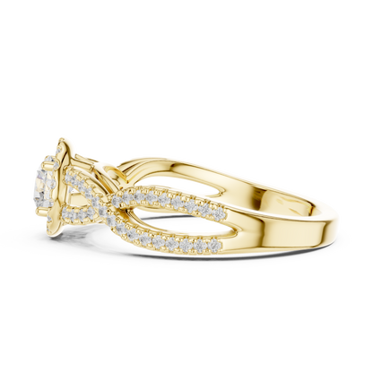 Round Halo Lab Grown Diamond Ring