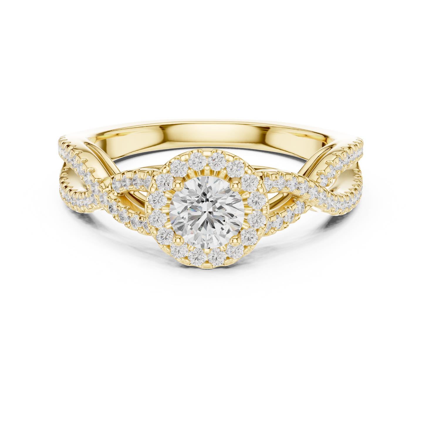 Round Halo Lab Grown Diamond Ring