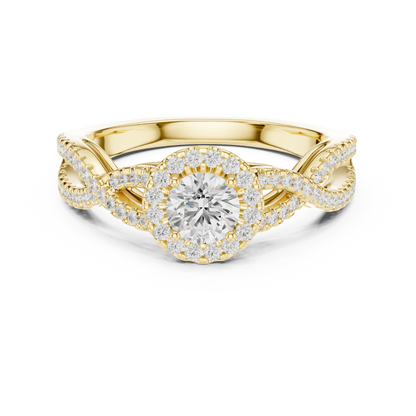 Round Halo Lab Grown Diamond Ring