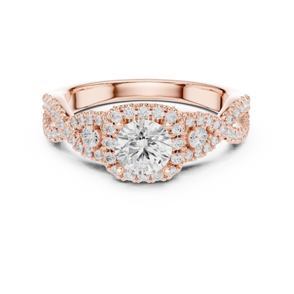 Round Halo Lab Grown Diamond Ring