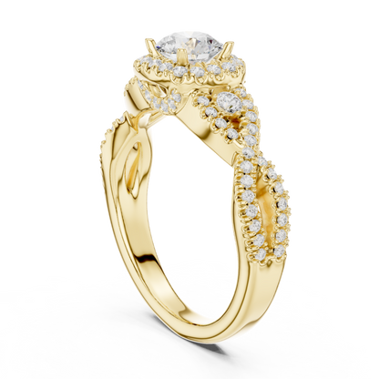 Round Halo Lab Grown Diamond Ring