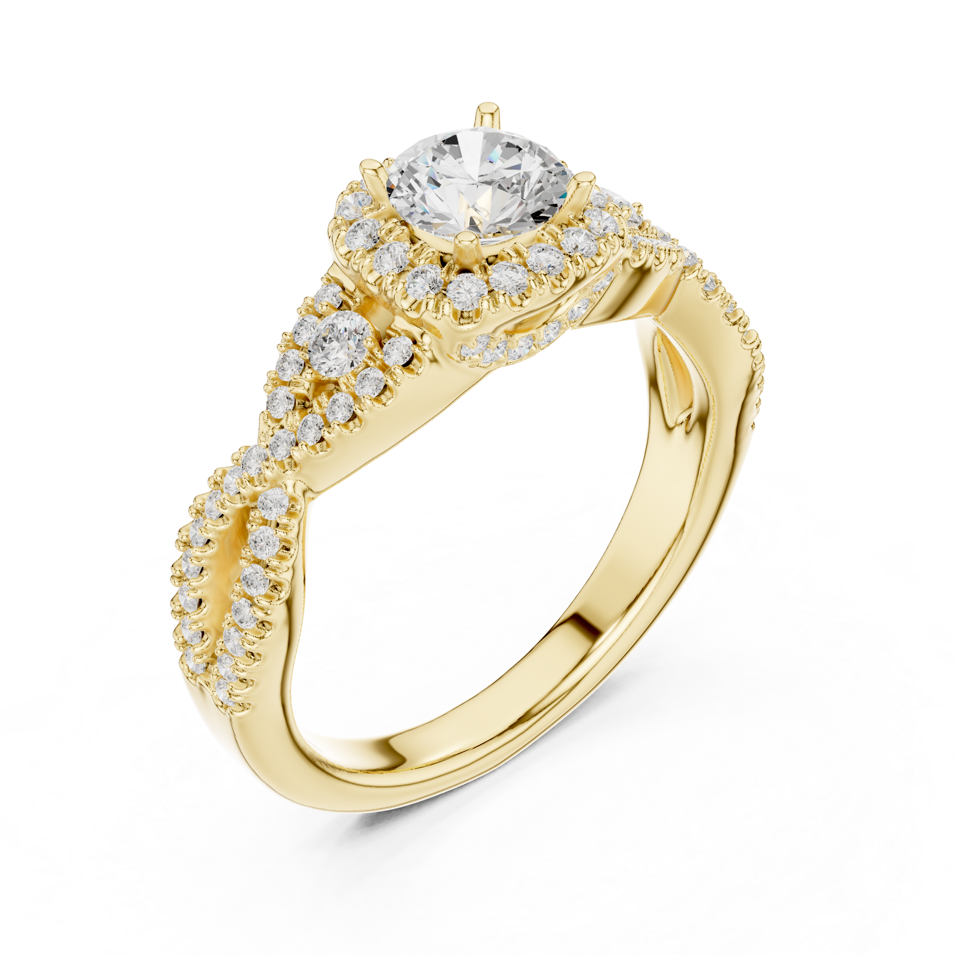 Round Halo Lab Grown Diamond Ring