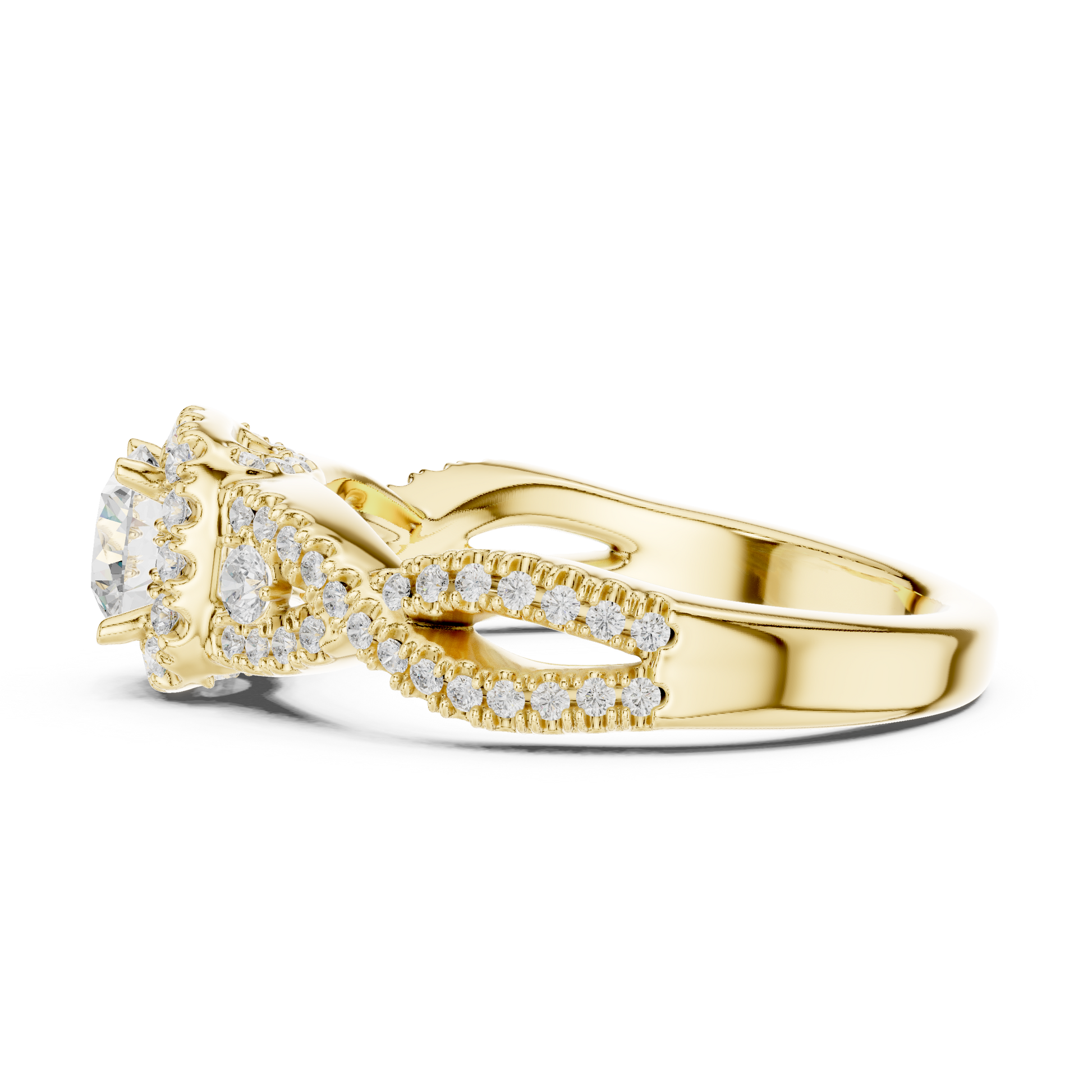 Round Halo Lab Grown Diamond Ring