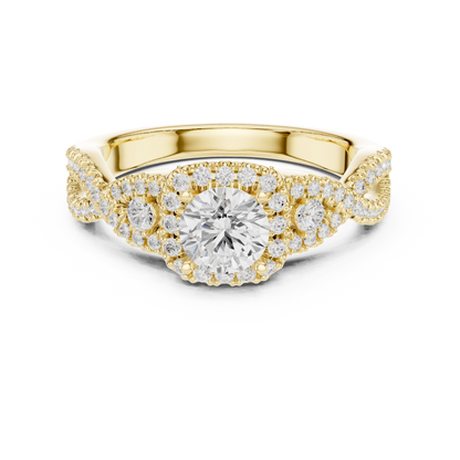 Round Halo Lab Grown Diamond Ring