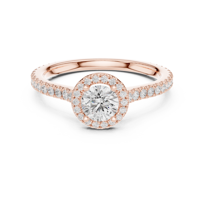 Round Halo Lab Grown Diamond Ring