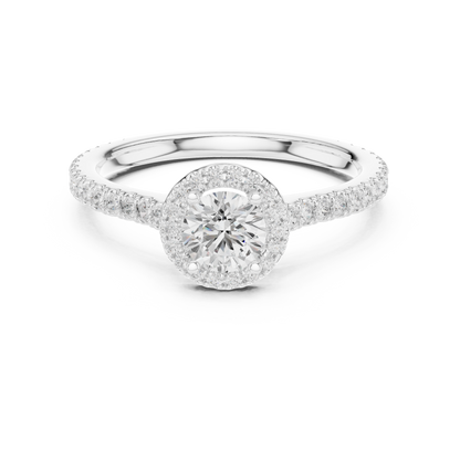 Round Halo Lab Grown Diamond Ring