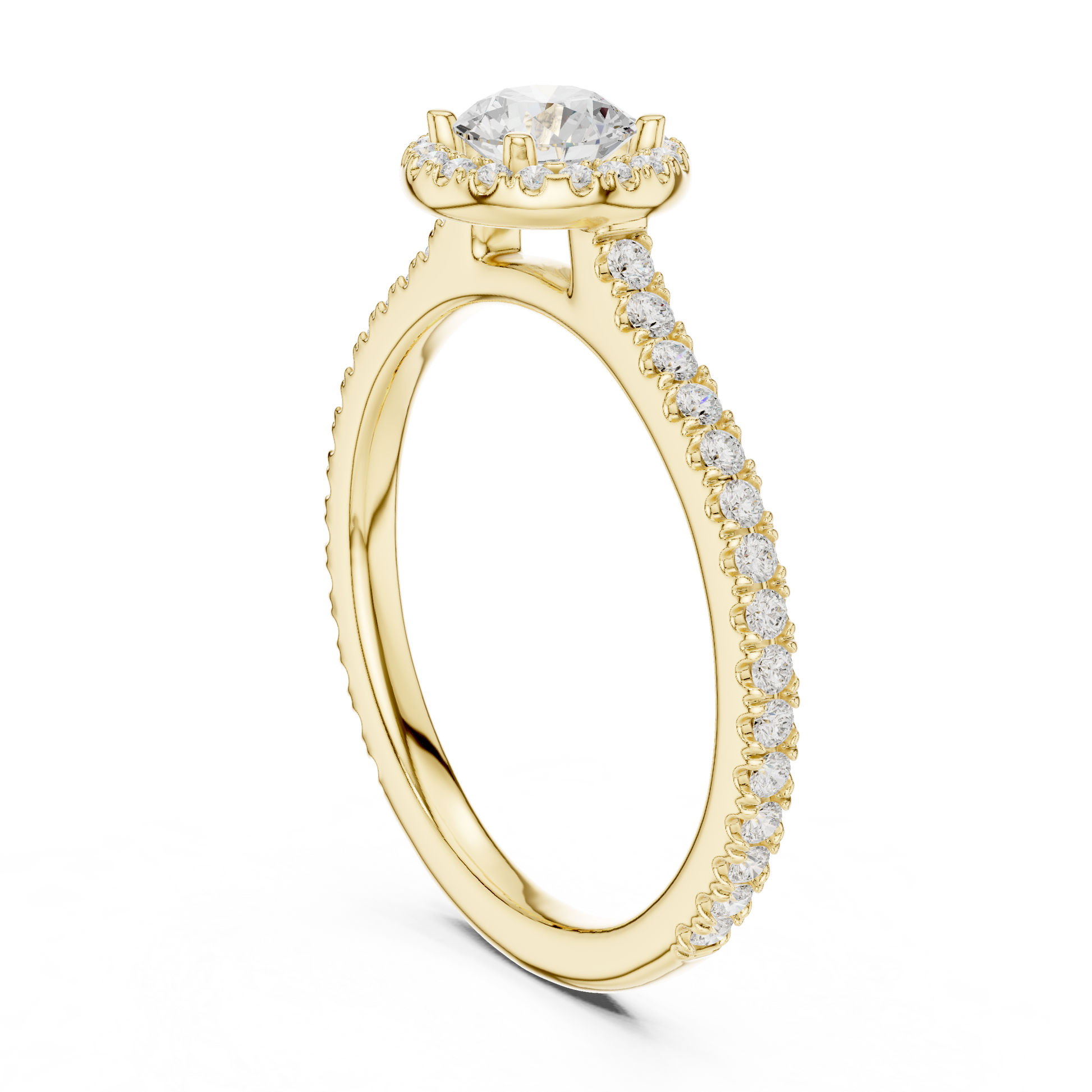 Round Halo Lab Grown Diamond Ring