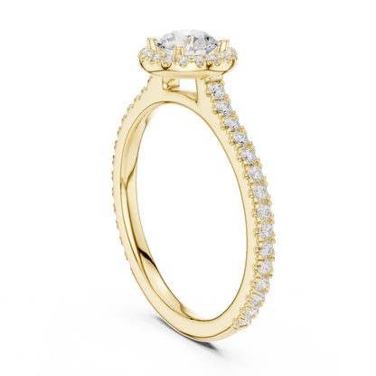 Round Halo Lab Grown Diamond Ring