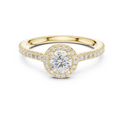 Round Halo Lab Grown Diamond Ring